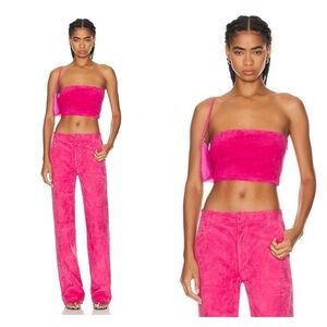 New! SPRWMN Suede Micro Tube Top in Pink 🩷 Small NWT!